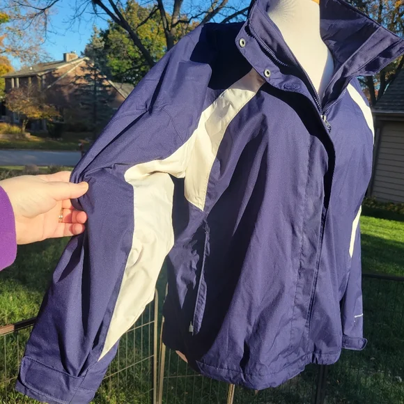 💥💥SOLD💥💥Columbia Snowy Onmi Shield Purple & White Softshell Ski Jacket-1X - Picture 4 of 13